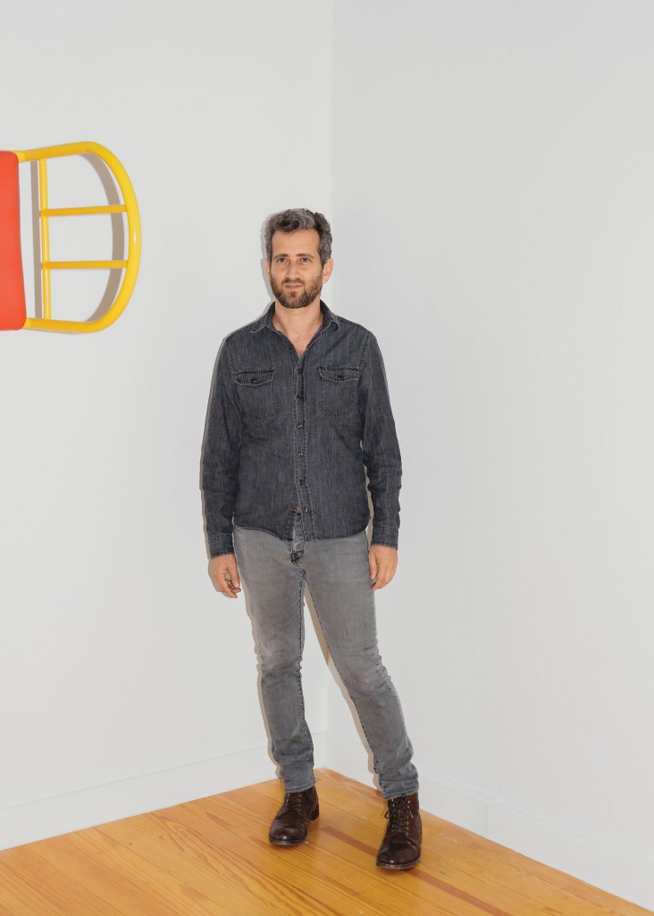 Yoshua Okón at the Station Museum, where his work is now on display. (Photo by Max Burkhalter)