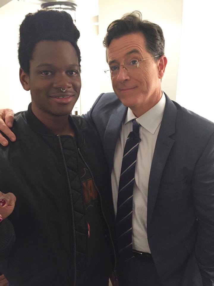 Shamir with Stephen Colbert. (Photo courtesy Facebook)