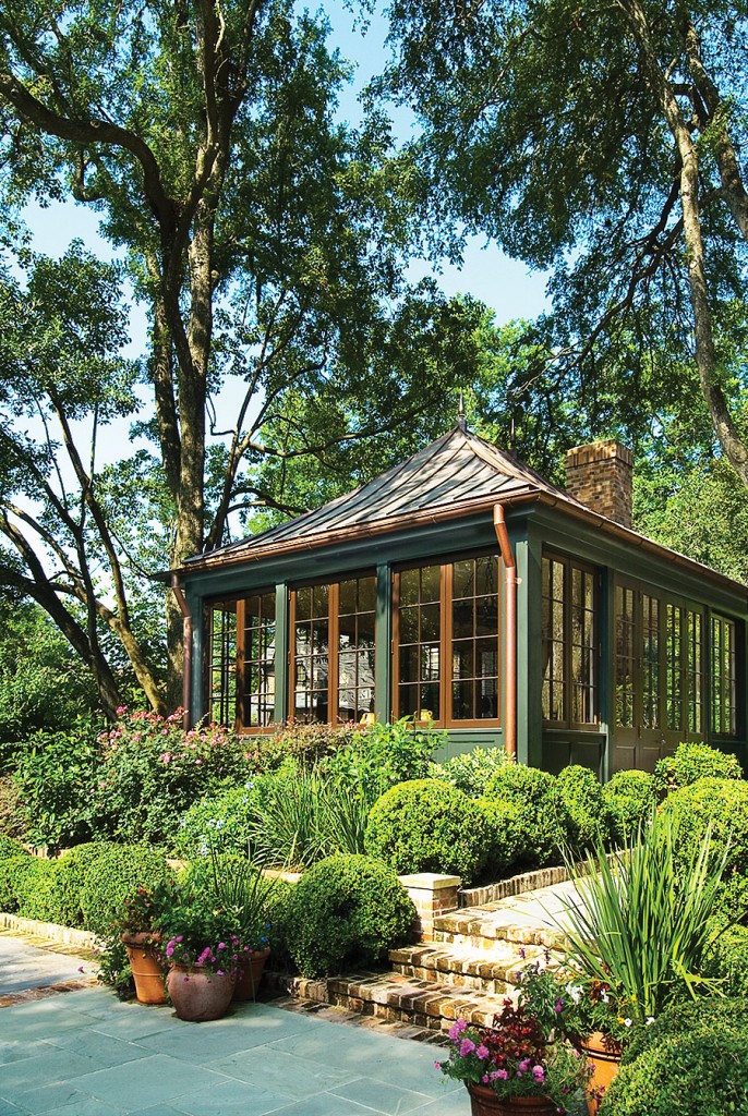 Summer house in the gardens of South Boulevard residence in
Broadacres
