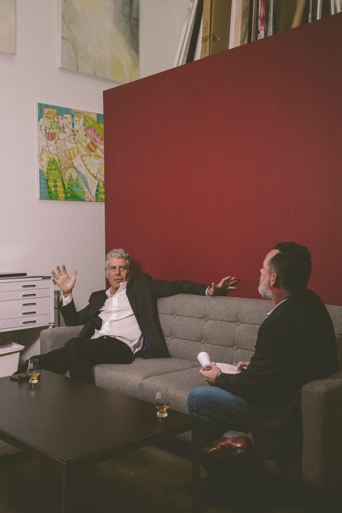 Talking with Anthony Bourdain is good for the soul.