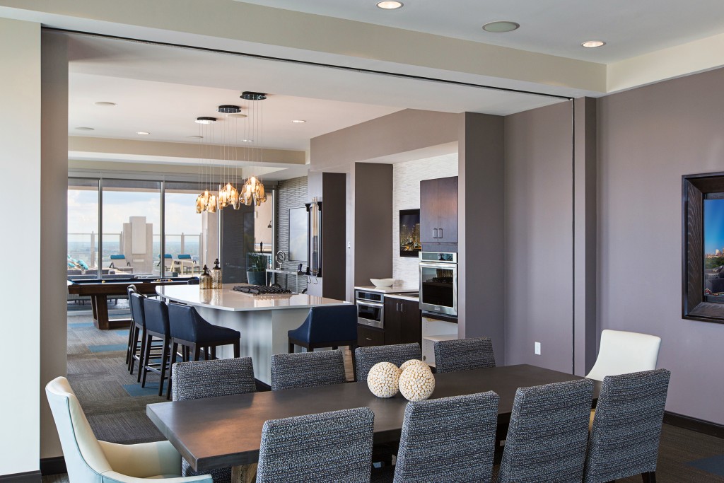 Dining area in the SkyLounge