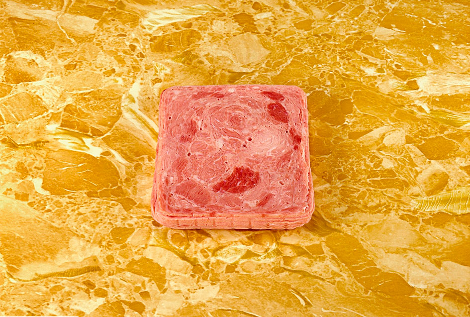 At the Houston Fine Art Fair, luncheon meat held sway in a 1978 image by photographic pioneer Sandy Skogland, at Yvonamor Palix Fine Arts.