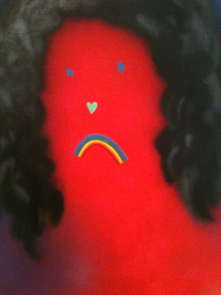 GalleryHomeland finished off the year with a strong solo for Houston artist Mark Ponder, a recipient of a 2014 Tiffany Foundation Grant. The exhibition, "Divine Intervention" featured Ponder's iconic rainbow inverted-smiley character, in this canvas, "Moses," 2015.