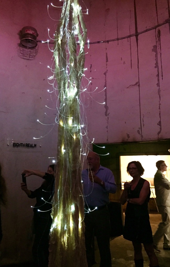 Claire Cusack's "Eighth Realm," which mimics a comet's tail, was selected from among more than 100 submissions to be in the first round of installations, sprinkled throughout the 30-some silos, CAMH director Bill Arning and past Core Fellow/current UH assistant sculpture professor Jillian Conrad served as jurors.