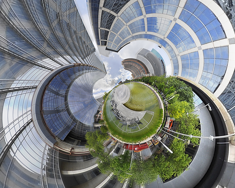 “Discovery Deck,” 2015, is from Moen’s signature series, “Little Planets.” In this case, inverted into a tunnel shape.