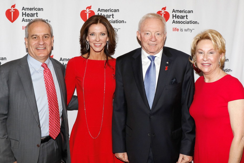 Go Red For Women 2015: Andy Geisse, Charlotte Jones Anderson, Jerry Jones, Jane Geisse (Photo courtesy Dana Driensky)