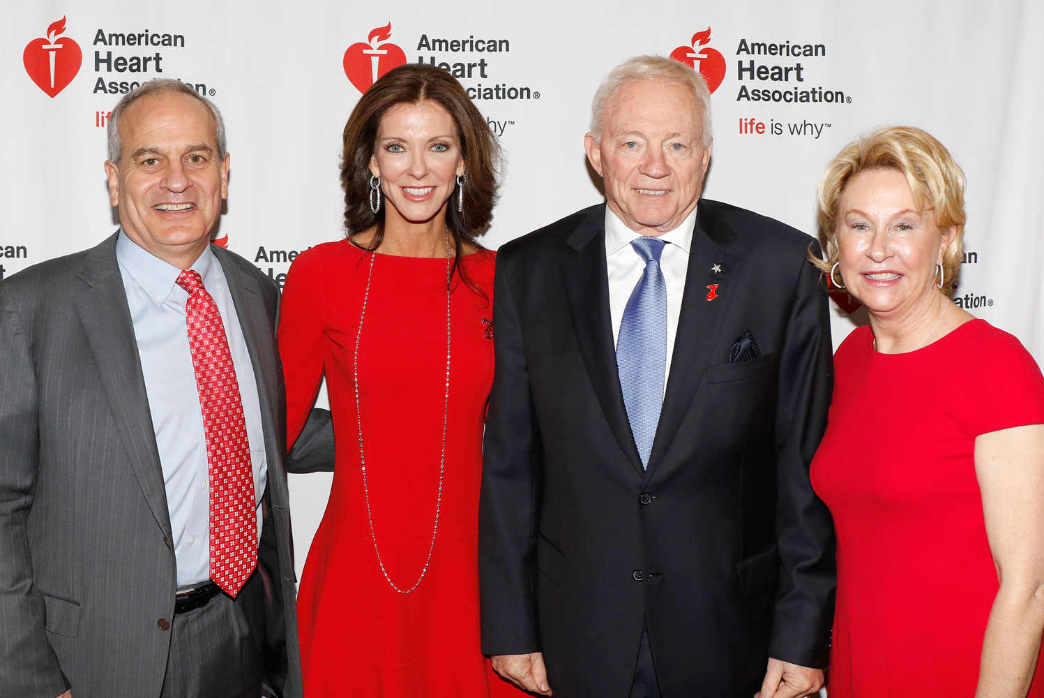 Go Red For Women 2015: Andy Geisse, Charlotte Jones Anderson, Jerry Jones, Jane Geisse