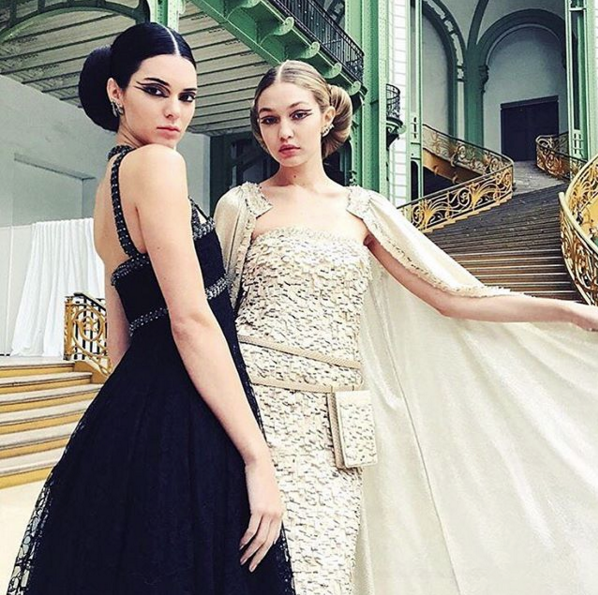 Kendall Jenner and Gigi Hadid at Chanel