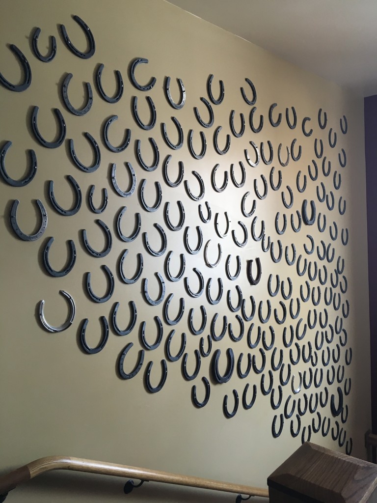 Horseshoe decor inside the High West Distillery and Saloon