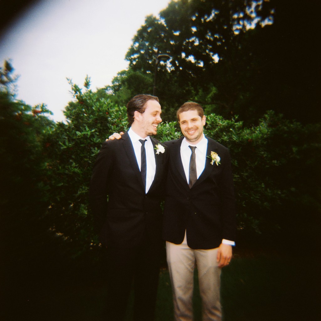 The groom with his brother, Ian Schoen