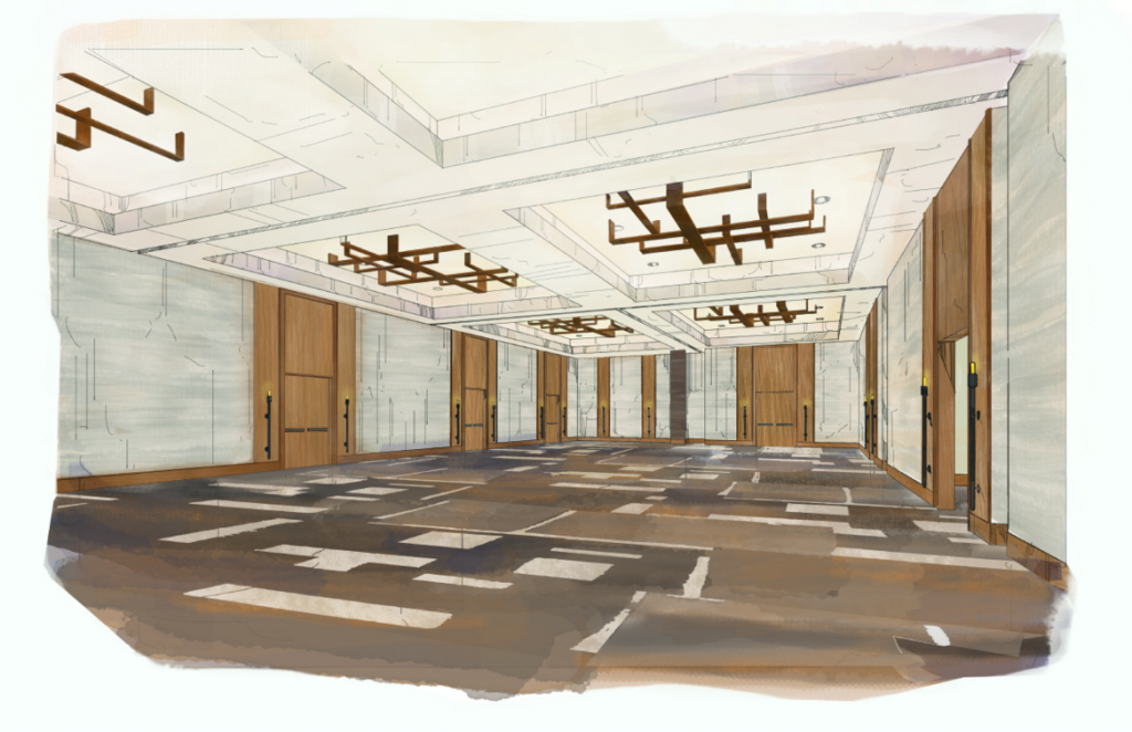 A ballroom is available for your next soirée. 