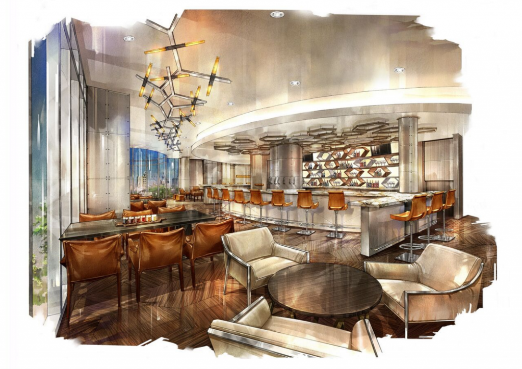 The SideBar will be located on the hotel's second floor, alongside a pool and workout studio. 