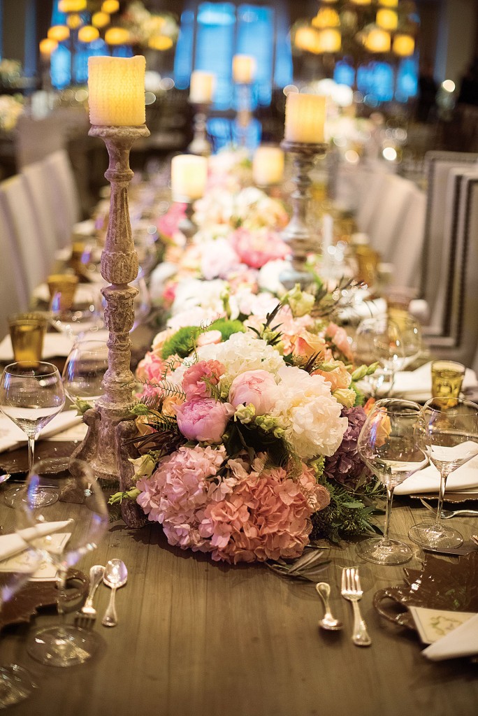 Elegant blooms graced the tables. 