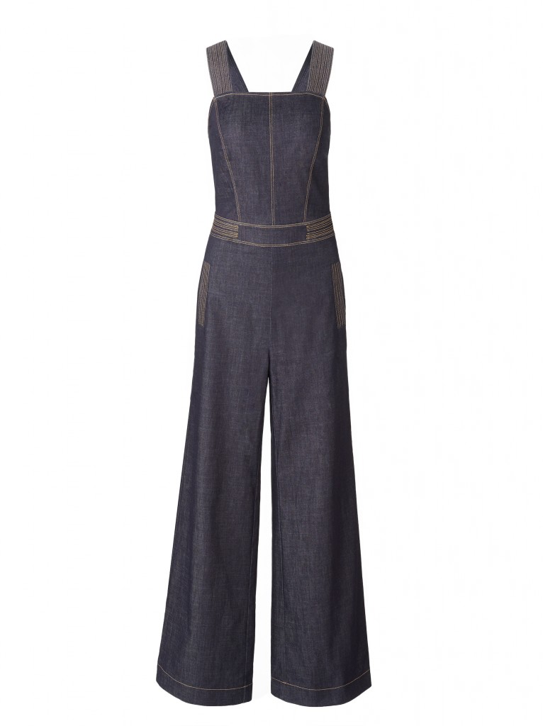 Denim Wide-Leg Jumpsuit