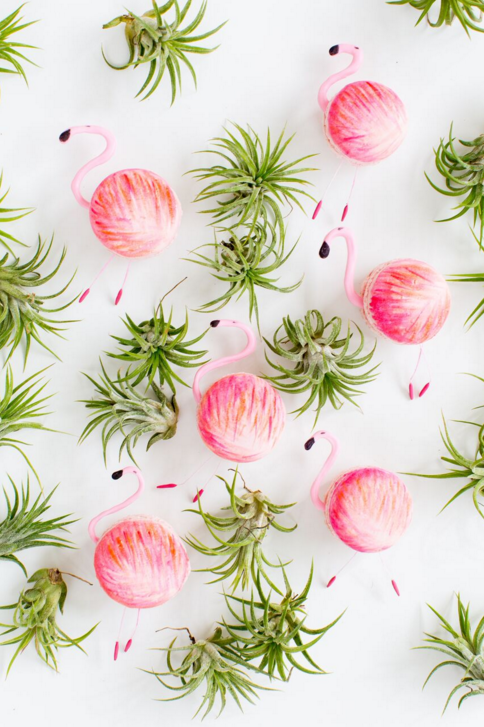 Flamingo-shaped macarons would make great additions to a whimsical wedding tablescape. (Photo by Jared Smith) 