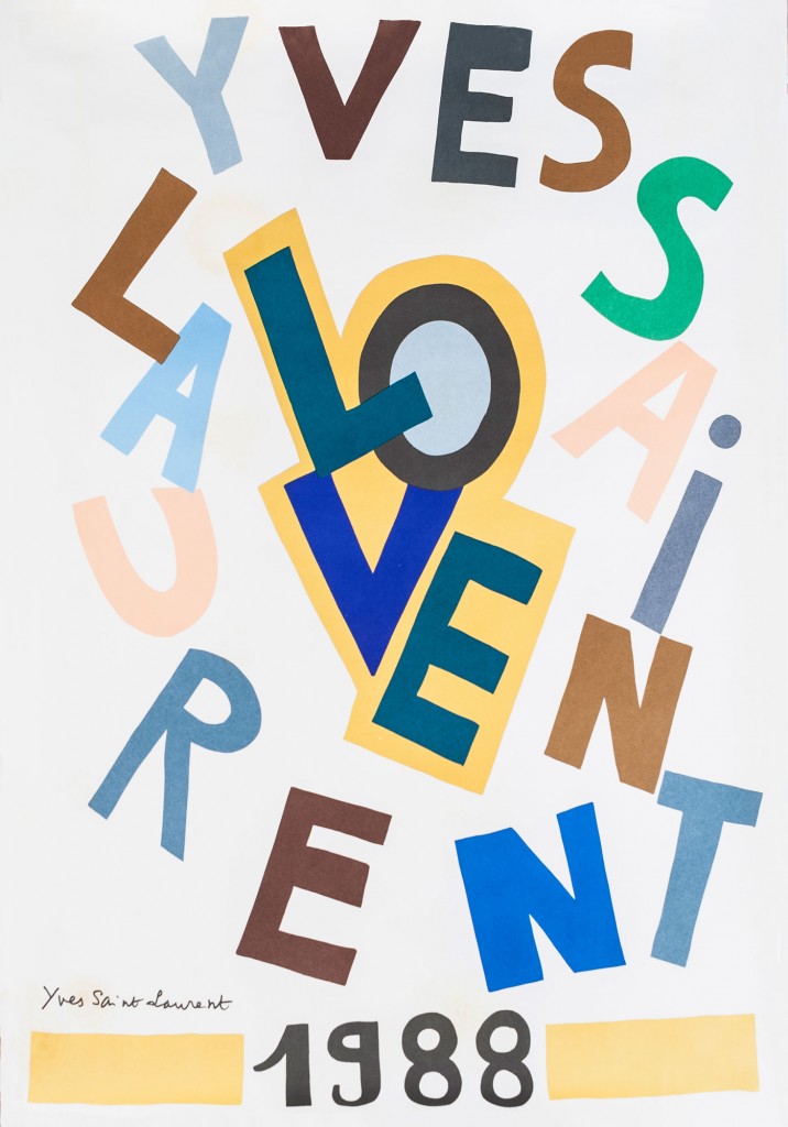 Yves Saint Laurent, Love Poster (1988). 1988, print. Est. $200-400. Courtesy Paddle8.