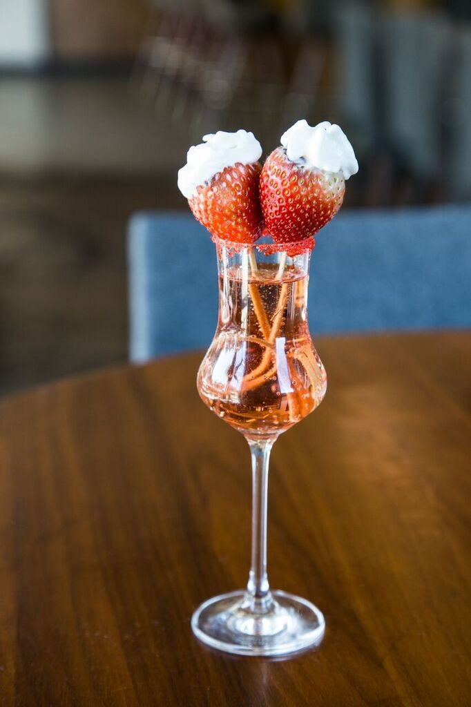 The Like A Virgin shot serves as one of Love and Squalor Bar's Valentine-themed cocktails. 
