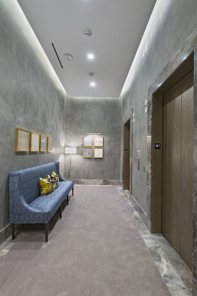 Belfiore's lobby includes little pockets that create a feeling of escape.