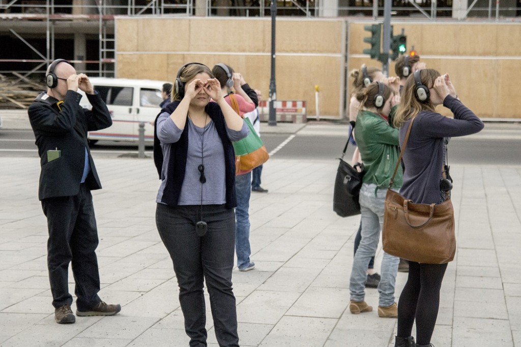 Get a better view with your special binoculars. 