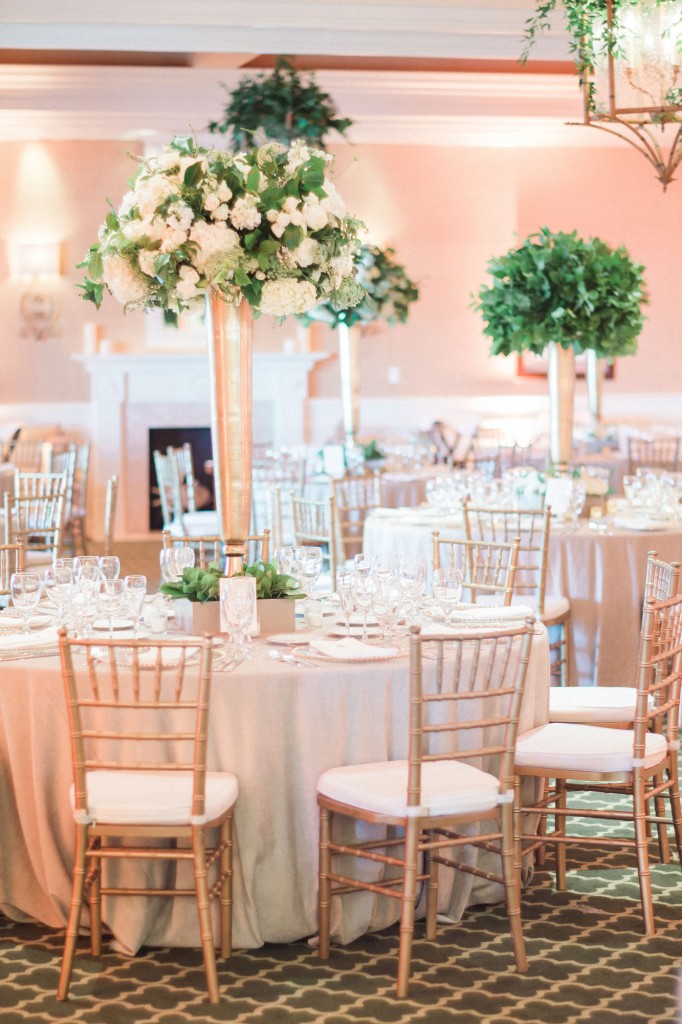 The interior of the reception space at Port Royal Club designed by Anna Lucia Richardson of Anna Lucia Events