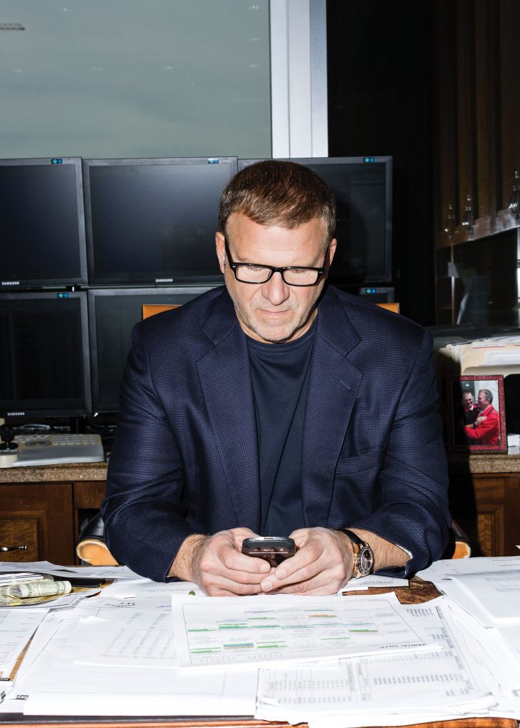 There are few quiet moments for Tilman Fertitta in his top-floor office. (Photo by Max Burkhalter)
