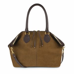 Figueres chocolate brown leather and suede bag