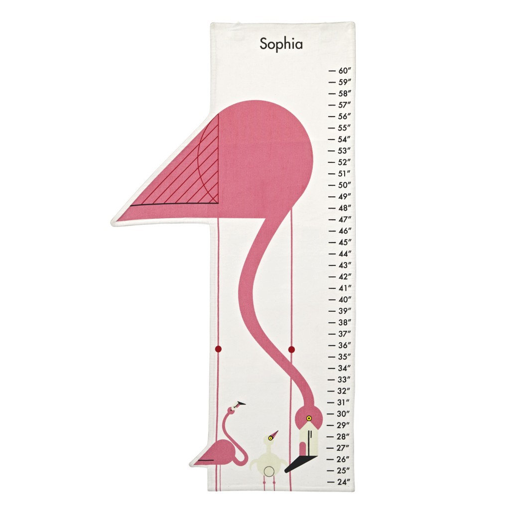 Charley Harper flamingo growth chart, $59 to $69