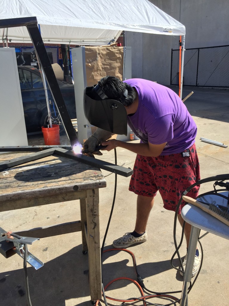 Goggles on: hard at work on "Bohemian Rhapsody."