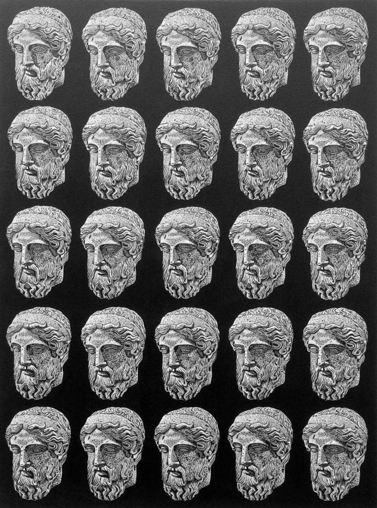 Mathew Zefeldt's "Xerox #2 (Head from a Herm)," 2015, at Circuit12 Contemporary (Courtesy the artist and gallery)