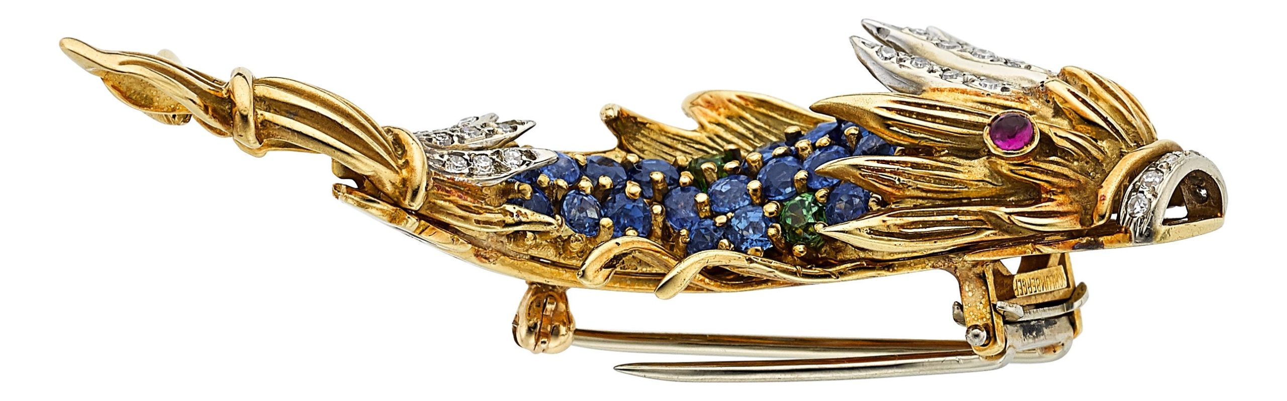 Multi-stone, diamond and gold brooch designed by Jean Schlumberger for Tiffany & Co.