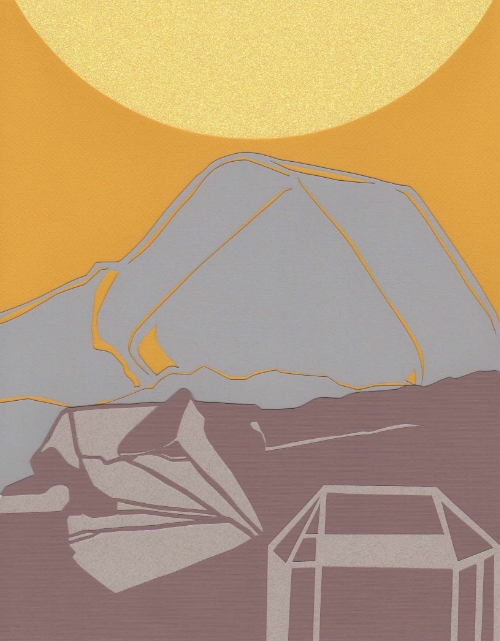 Rebecca Rothfus Harrell's "Yellow Sky," 2015, at CamibaArt (Courtesy the artist and gallery)