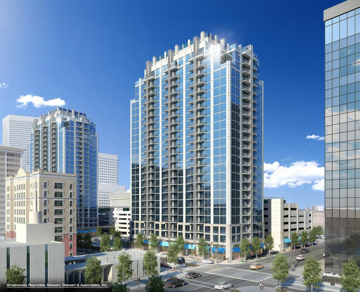 Skyhouse Main sits next door to the existing Skyhouse Houston. 