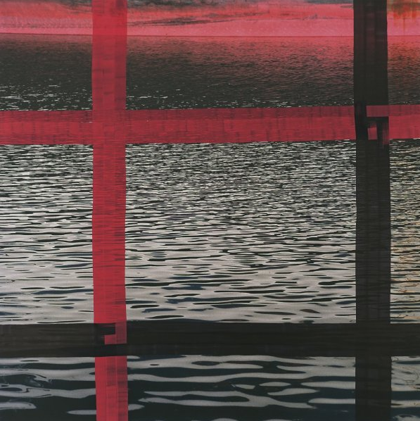 The buoyant acrylic on inkjet print "Untitled," circa 2012, is from a series previously unexhibited and left in the artist's studio at the time of his passing. 