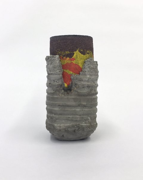 Satterlee's inventively titled "Crystal Geyser Alpine Spring," 2016, belongs to the series "Vessels for Leaky Condos." 