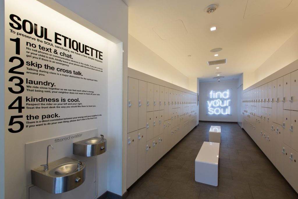 Locker rooms in the Georgetown, Washington, D.C. location