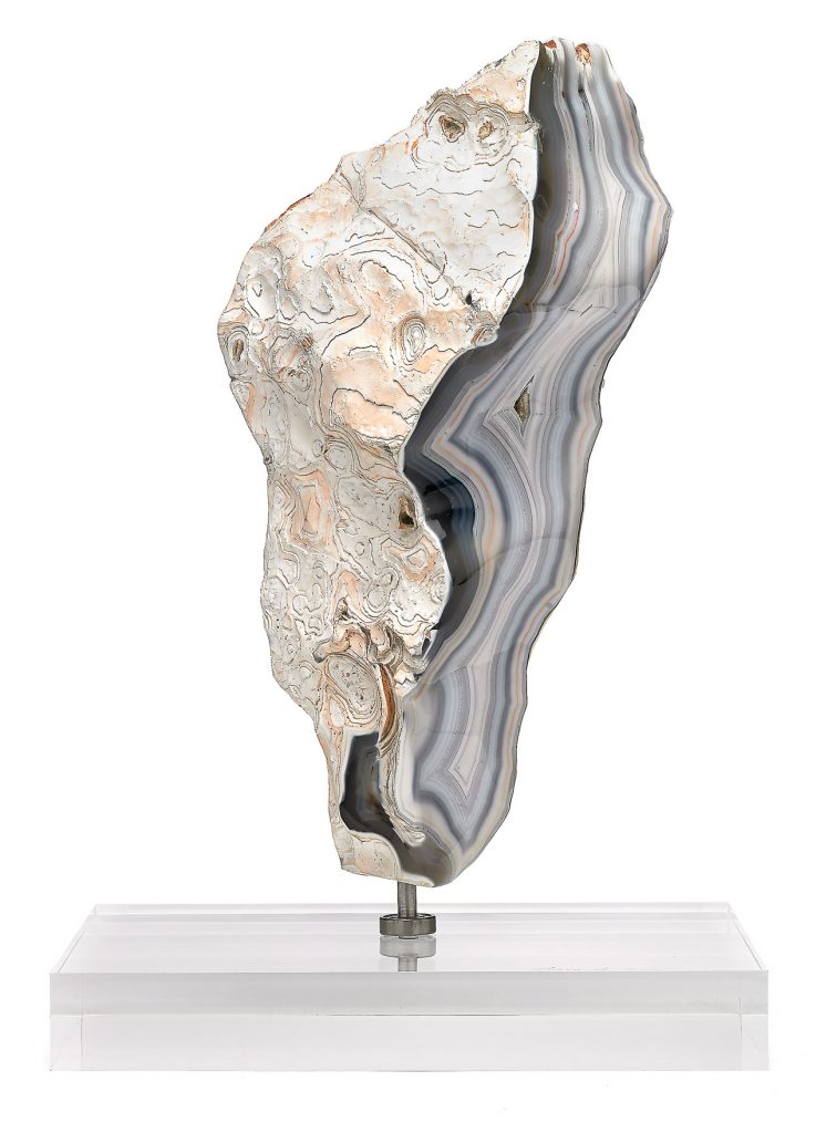 Sand-blasted agate sculpture from Morocco, at Brenda Houston