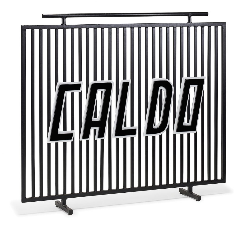 Hand-wrought fireplace screen, at Jean de Merry