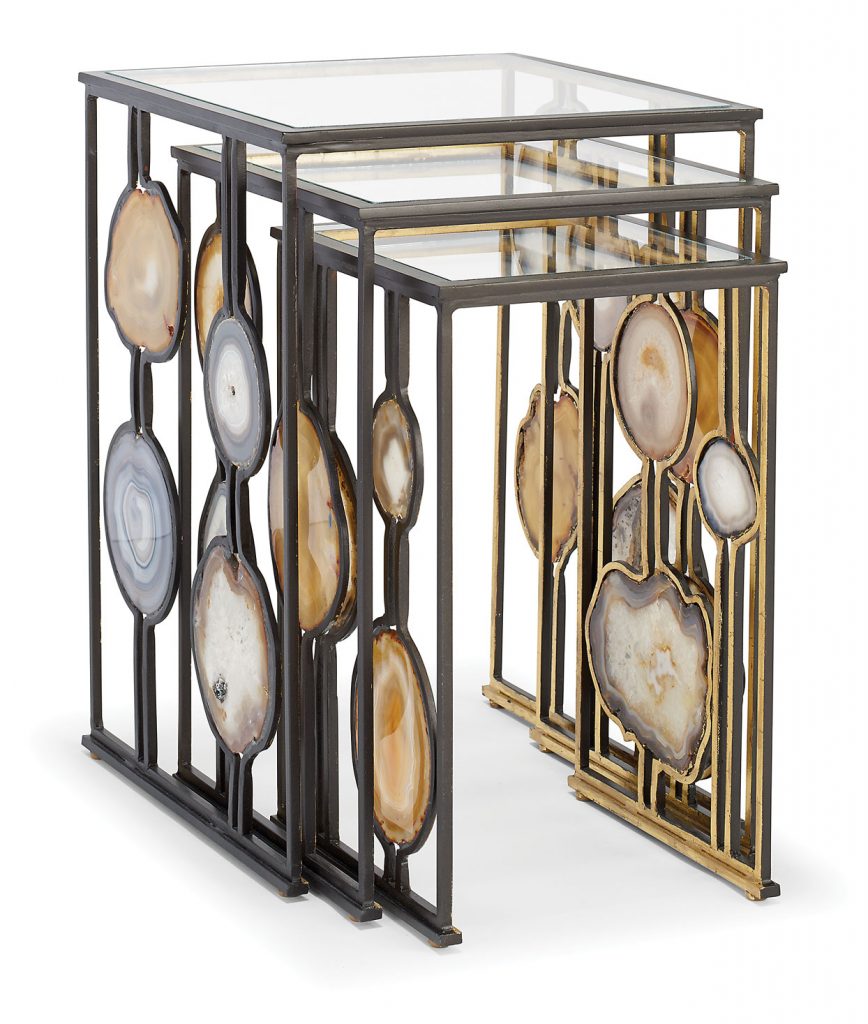 Goccia Supremo nesting tables, at Jean de Merry