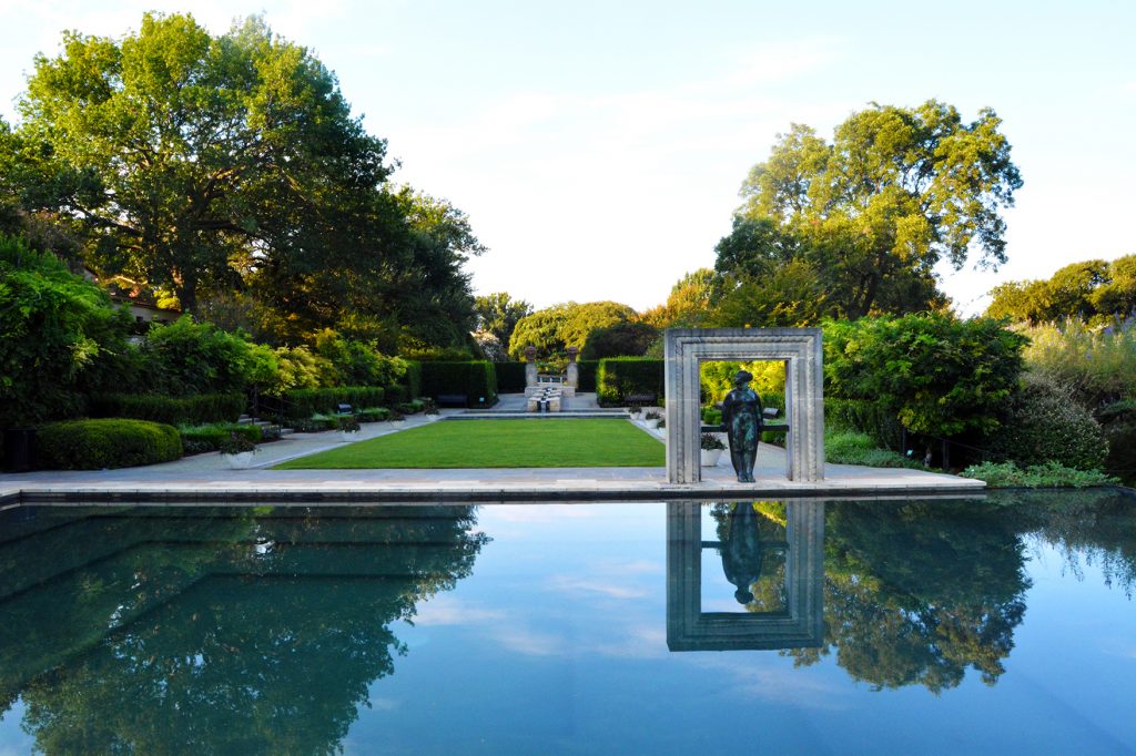 Water and greenery at the Dallas Arboretum.