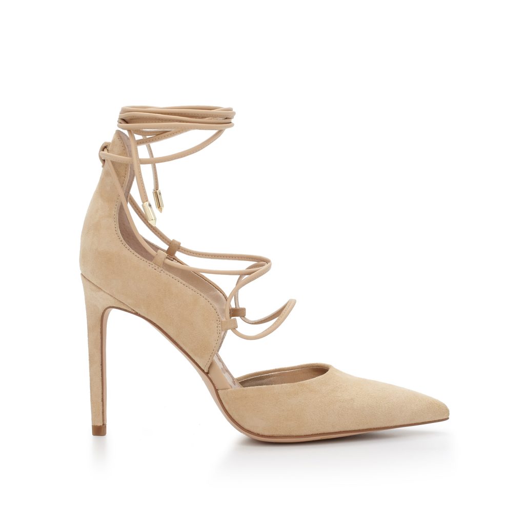 Dayna suede lace-up pump, $120