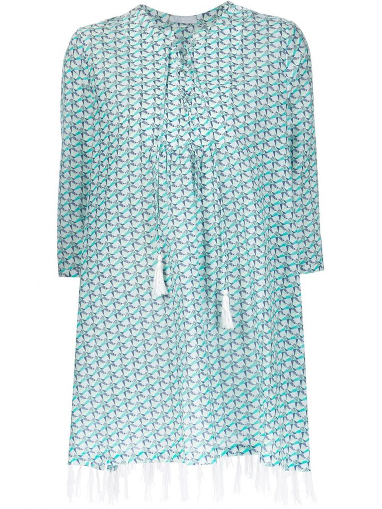 Piamita's geometric print tunic dress, $365