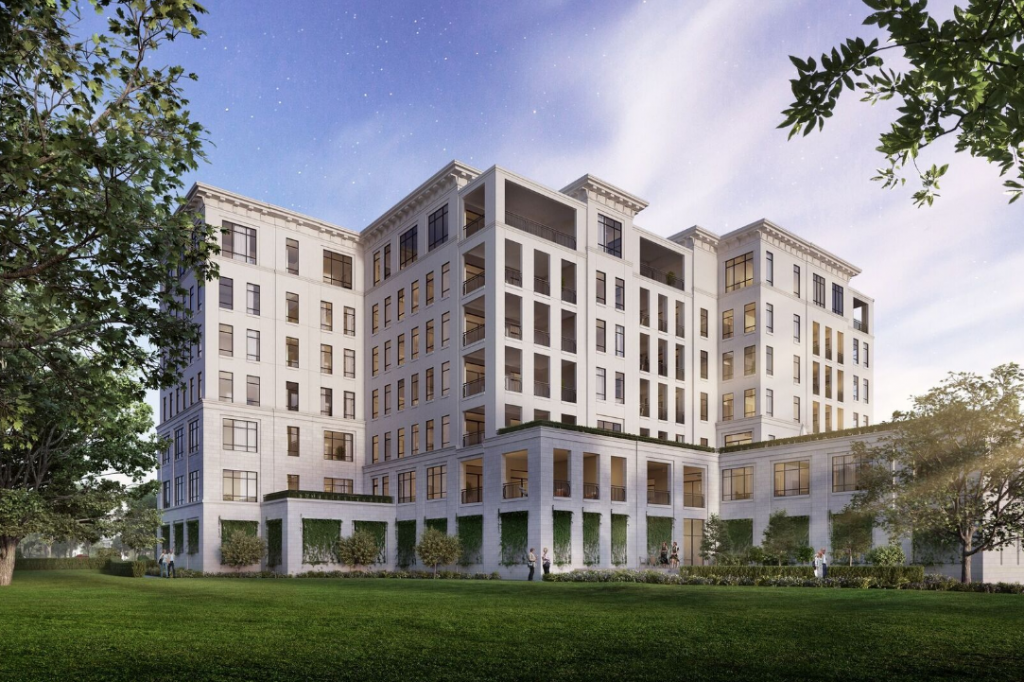 Sophie at Bayou Bend is surrounded by greenery.