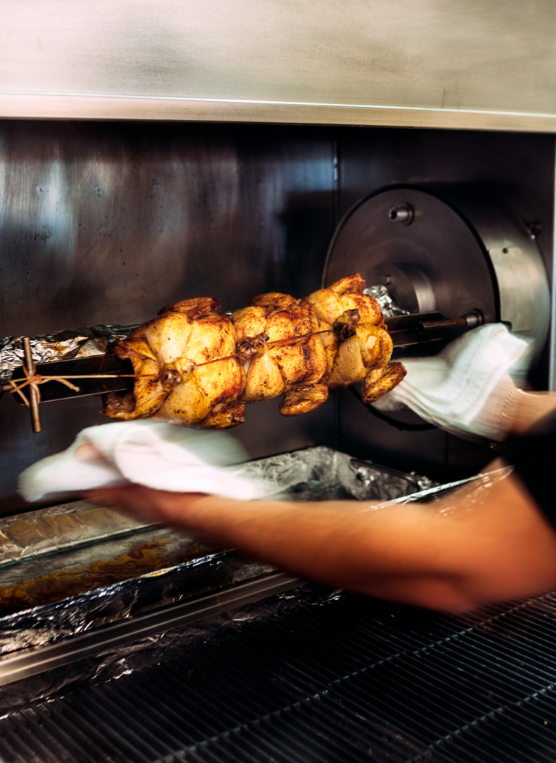 All of the restaurant's poultry is cooked in an in-house rotisserie. (Courtesy Photo) 
