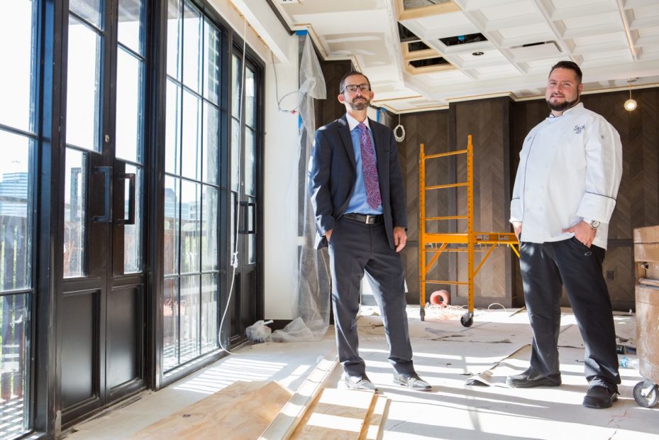 Steak 48 co-owner Jeff Mastro and executive chef Jeff Taylor are looking forward to a June opening. (Photo by Shannon O'Hara)
