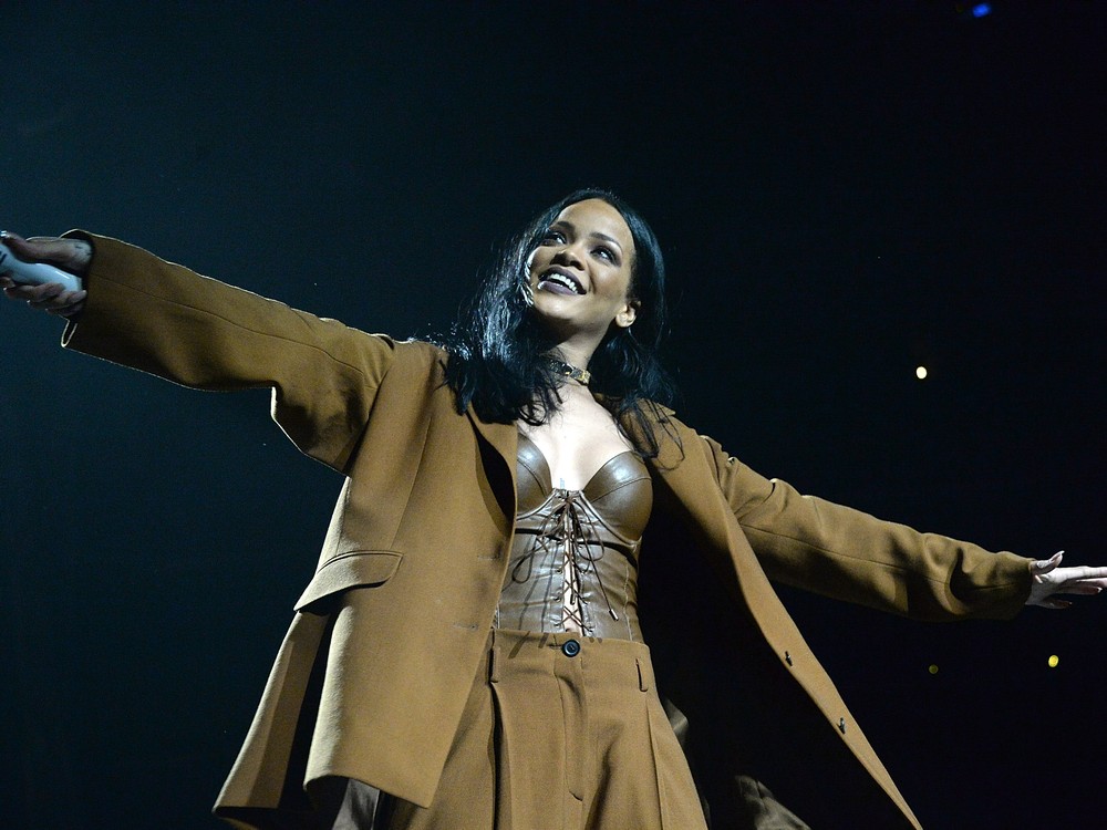 Rihanna performs March 27, 2016 at the Barclays Center in New York. 