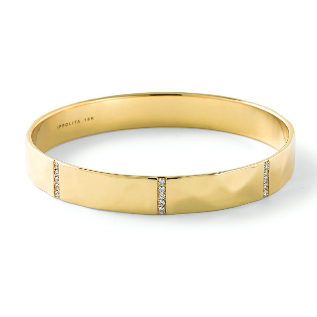 18K Senso 5-Section Wide Bangle with Diamonds, $10,000