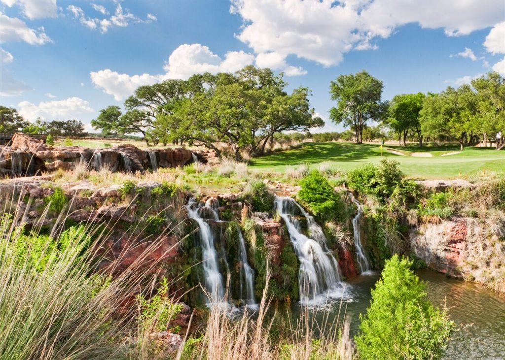Water feature on the Hal Sutton-designed golf course