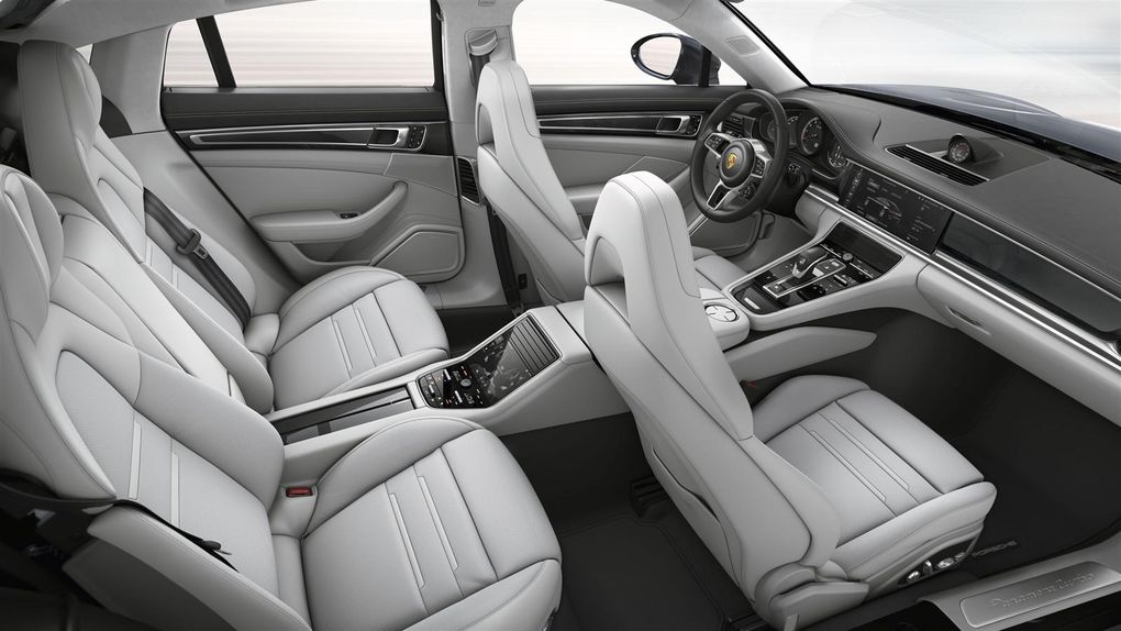 This interior is sporty and comfortable.