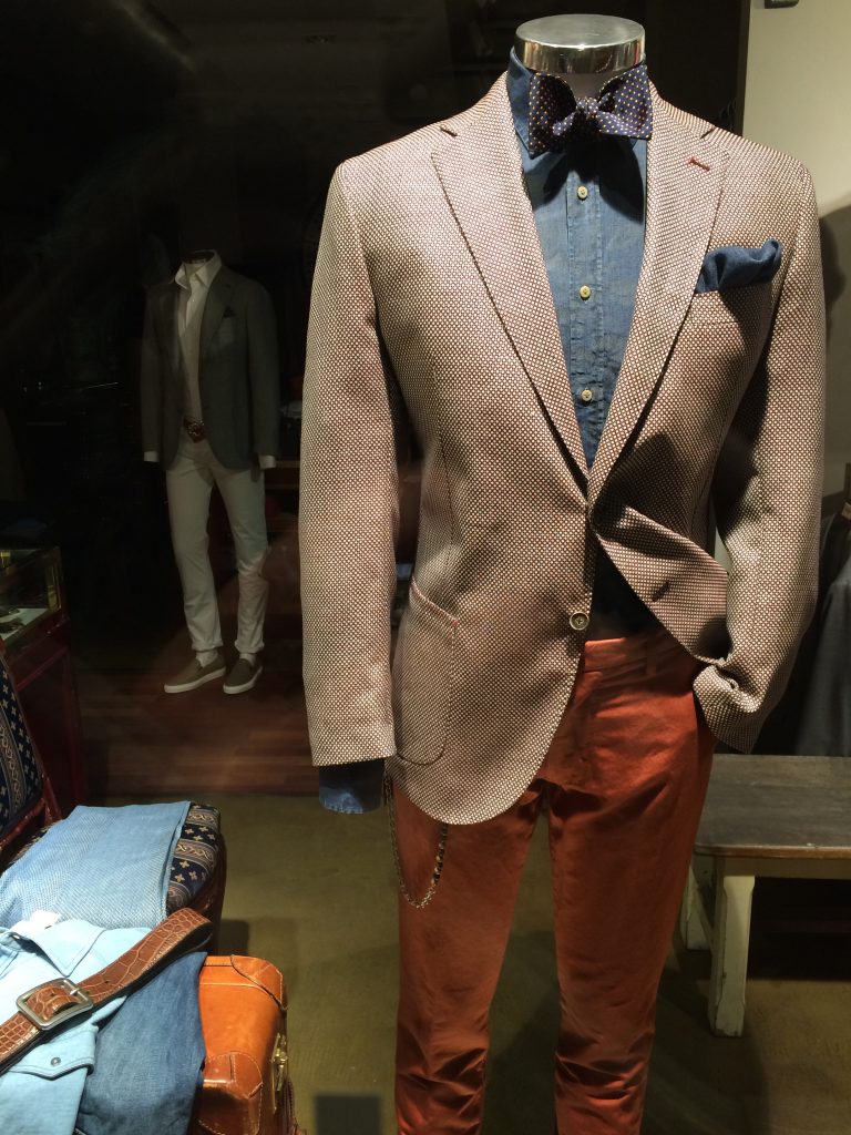 And those tomato red pants...we saw a lot of these pants on the street.