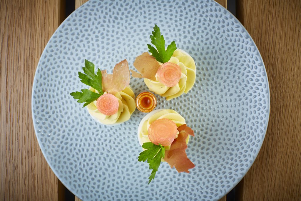 Start your meal with a round of deviled eggs. (Photo by Kevin Marple) 
